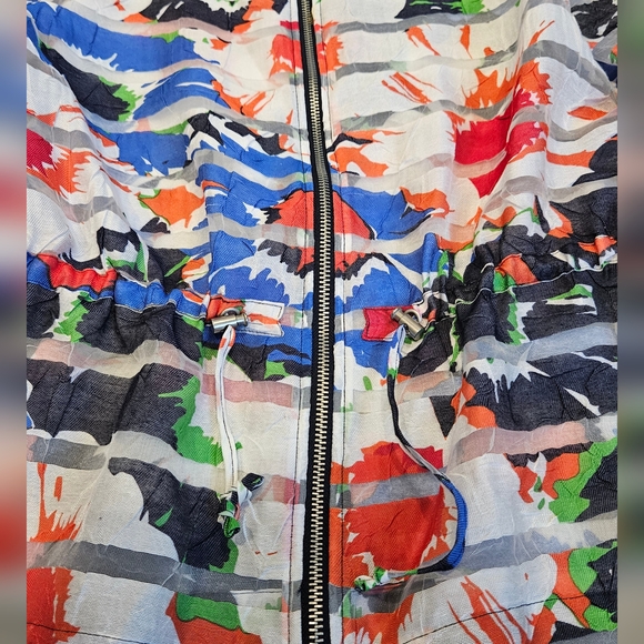 Ruby Rd Women's Sheer Panel Floral Blouse with 2 - Way Sleeve Size 10 - Picture 8 of 9